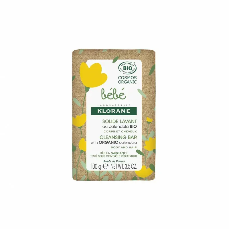 Klorane Bébé Solide Lavant au Calendula Bio 100g - Univers Pharmacie