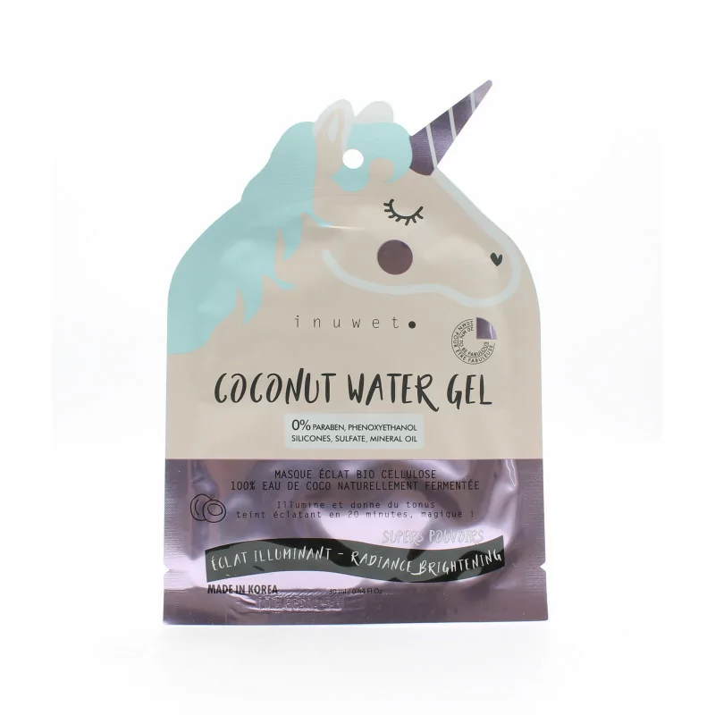 Inuwet Coconut Water Gel Masque Eclat Bio Cellulose 30ml