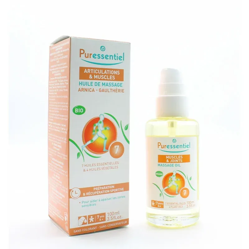 Puressentiel Huile de Massage Bio Articulations & Muscles 100ml - Univers Pharmacie