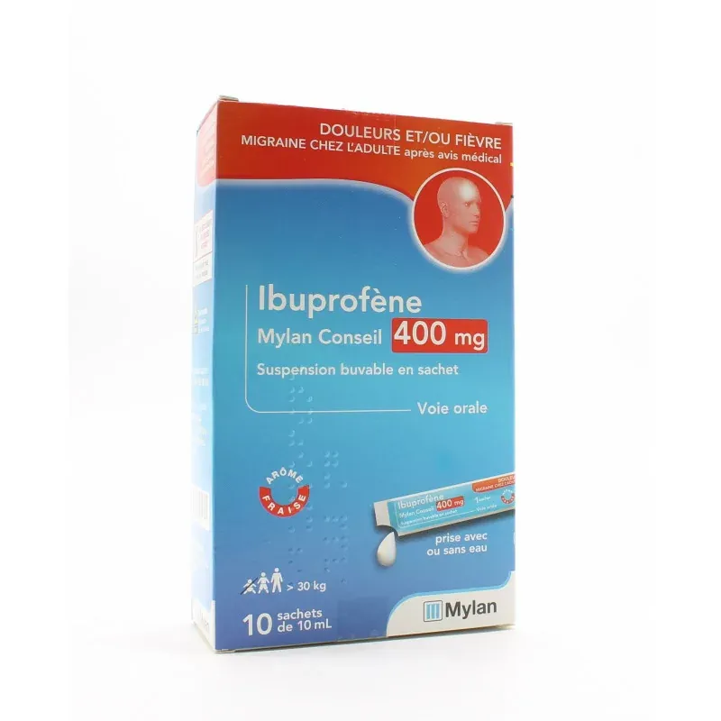 Ibuprofène Mylan Conseil 400mg 10 sachets
