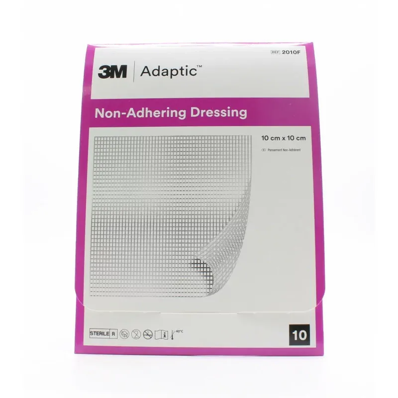 3M Adaptic Pansement Non-Adhérent 10cmX10cm 10 pièces - Univers Pharmacie