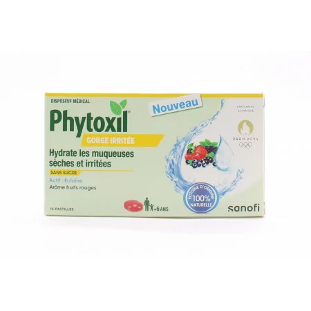 Phytoxil Gorge Irritée Fruits Rouges 16 pastilles sans sucres - Univers Pharmacie