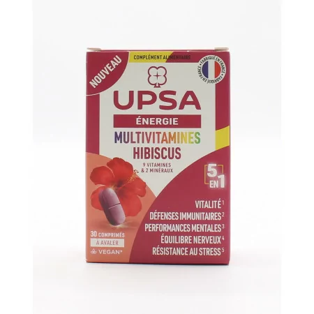Upsa Energie Multivitamines Hibiscus 30 comprimés