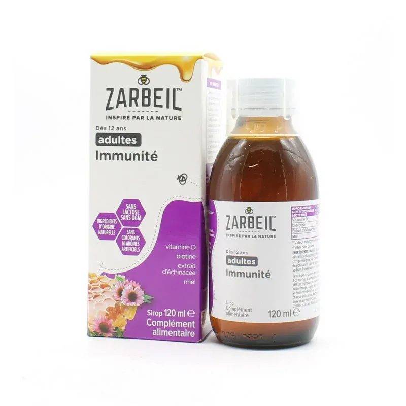Zarbeil Immunité Sirop 120ml - Univers Pharmacie