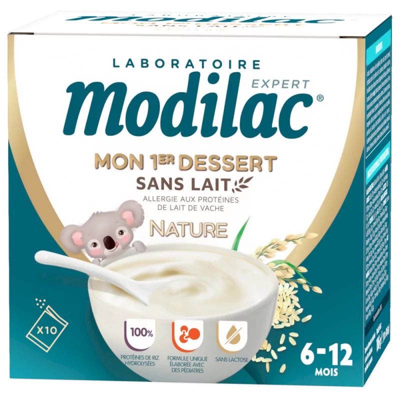 Modilac Mon 1er Dessert Nature Sans Lait 6-12 mois 10 sachets - Univers Pharmacie