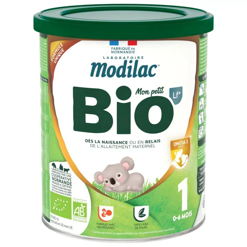 Modilac Mon Petit Bio LF+ 1 0-6 mois 800g Modilac Mon Petit Bio LF+ 1 0-6 mois 800g