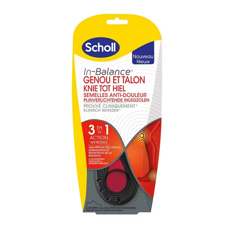 Scholl Genou et Talon Semelle Anti-douleur 42.5-45 - Univers Pharmacie