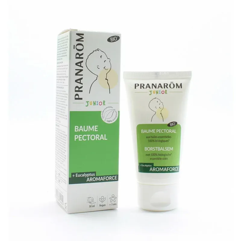 Pranarom Aromaforce Junior Baume Pectoral Bio 50ml - Univers Pharmacie