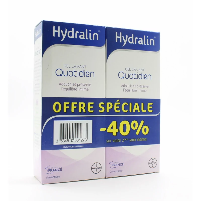 Hydralin Gel Lavant Quotidien 2X200ml