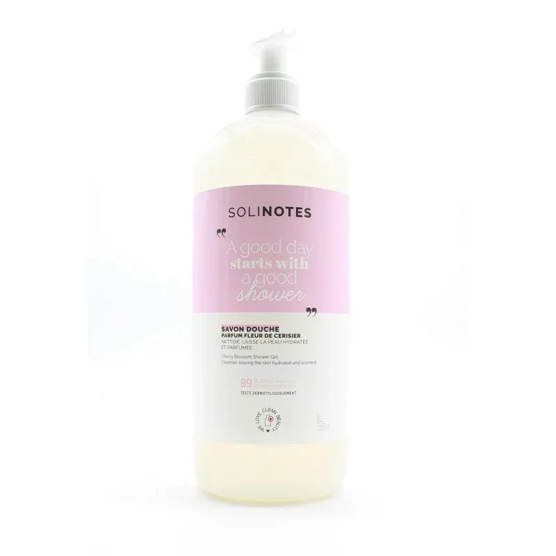 Solinotes Savon Douche Parfum Fleur de Cerisier 1L