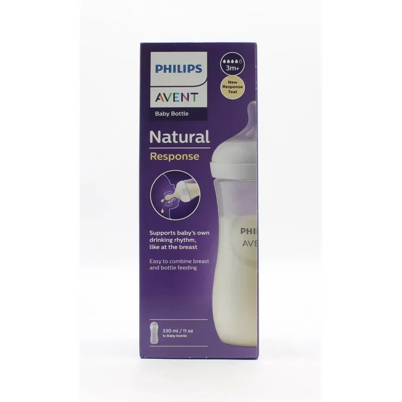 Philips Avent Natural Response Biberon 3M+ 330ml - Univers Pharmacie