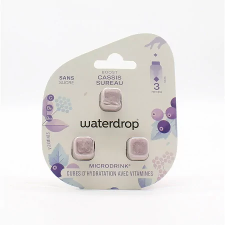 Waterdrop Microdrink Boost Cassis Sureau 12 portions - Univers Pharmacie