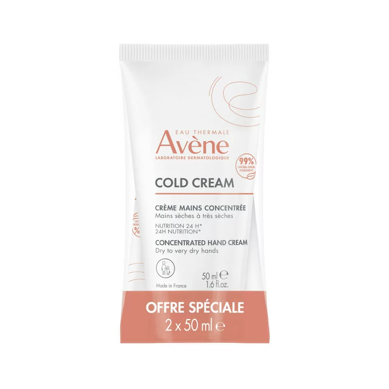 Avène Cold Cream Crème Mains 2X50ml - Univers Pharmacie