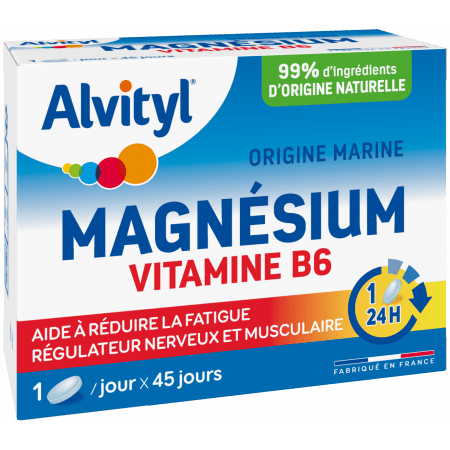 Alvityl Magnésium Vitamine B6 45 comprimés - Univers Pharmacie