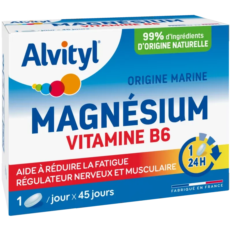 Alvityl Magnésium Vitamine B6 45 comprimés - Univers Pharmacie