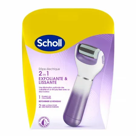 Scholl Râpe Électrique 2 en 1 Exfoliante & Lissante - Univers Pharmacie