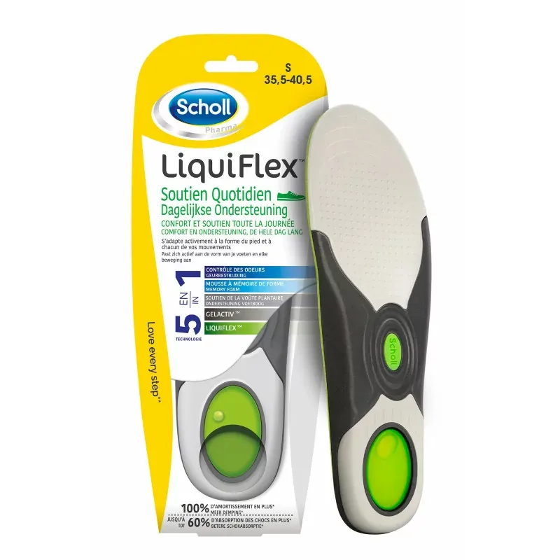 Scholl LiquiFlex Semelles Soutien Quotidien Taille S - Univers Pharmacie