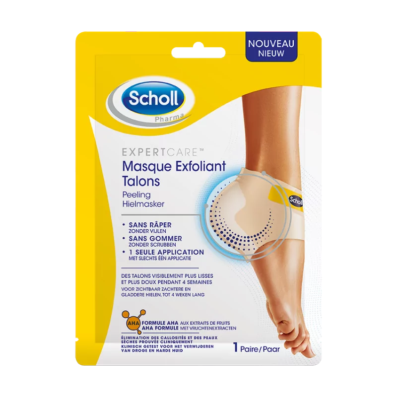 Scholl Expert Care Masque Exfoliant Talons 1 paire - Univers Pharmacie