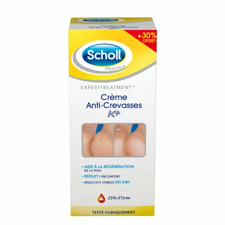 Scholl Crème Anti-Crevasse K+ 120ml - Univers Pharmacie