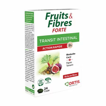 Fruits&Fibres Forte Transit Intestinal Action Rapide 8h 24 comprimés - Univers Pharmacie