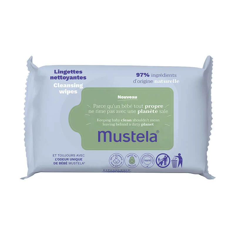 Mustela Bébé Lingettes Nettoyantes X60 - Univers Pharmacie