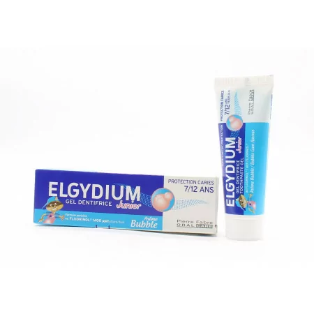 Elgydium Gel Dentifrice Junior 7/12 ans Arôme Bubble 50ml - Univers Pharmacie