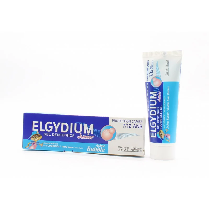 Elgydium Gel Dentifrice Junior 7/12 ans Arôme Bubble 50ml - Univers Pharmacie