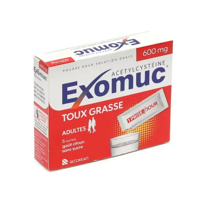 Exomuc 600mg Toux Grasse 6 sachets - Univers Pharmacie Exomuc 600mg Toux Grasse 6 sachets - Univers Pharmacie