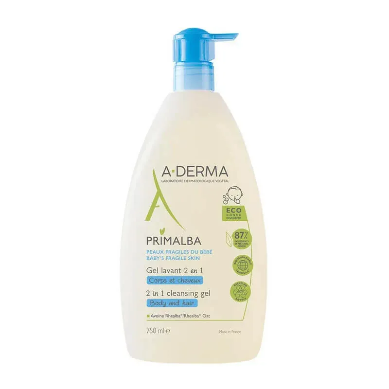 A-Derma Primalba Gel Lavant Bébé 2en1 750ml - Univers Pharmacie