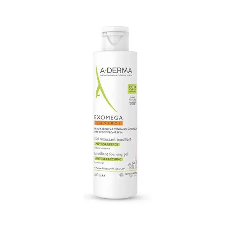 A-Derma Exomega Control Gel Moussant Emollient 200ml - Univers Pharmacie