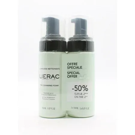 Lierac La Mousse Nettoyante 2X150ml - Univers Pharmacie