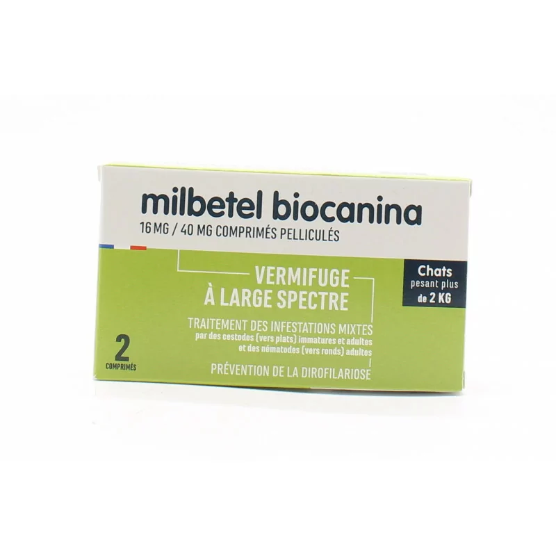 Milbetel Biocanina Vermifuge Chat 2 comprimés - Univers Pharmacie