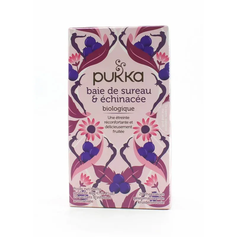 Pukka Baie de Sureau et Echinacée Biologique 20 sachets - Univers Pharmacie