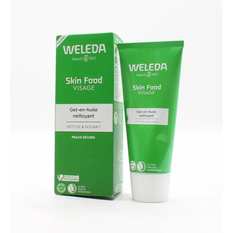 Weleda Skin Food Visage Gel-en-huile Nettoyant 75ml - Univers Pharmacie