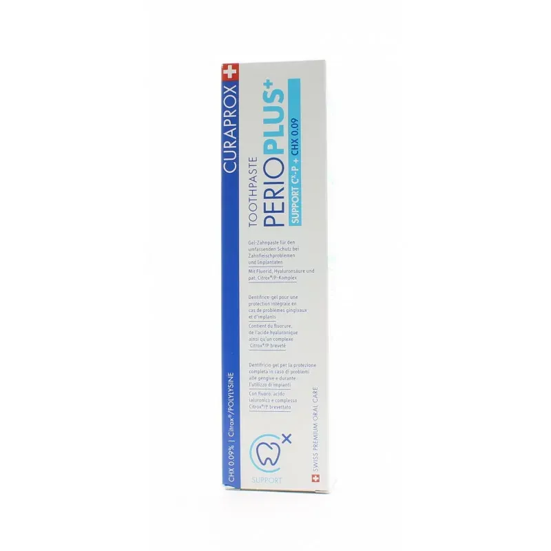 Curaprox Dentifrice Perio Plus+ Support Cx-P + CHX 0.00P 75ml - Univers Pharmacie