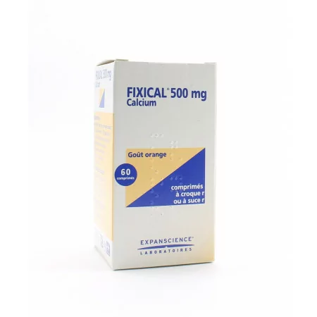 Fixical 500 Vitamine D3 500mg/400UI 60 comprimés à sucer - Univers Pharmacie