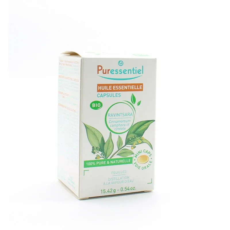 Puressentiel Huile Essentielle Capsules Bio Ravintsara X60