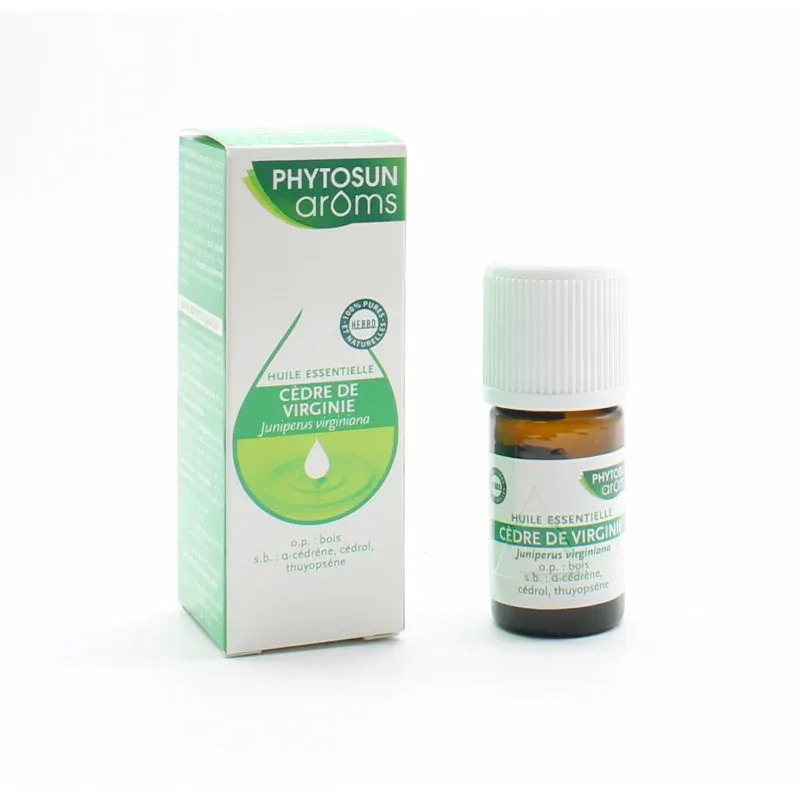 Phytosun Arôms Huile Essentielle Cèdre de Virginie 5ml Phytosun Arôms Huile Essentielle Cèdre de Virginie 5ml