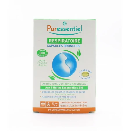 Puressentiel Respiratoire Complément Alimentaire Bio 30 capsules - Univers Pharmacie