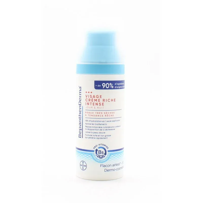BepanthenDerma Visage Crème Riche Intense Jour & Nuit 50ml - Univers Pharmacie