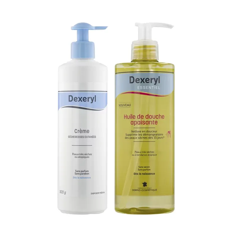 Dexeryl Rituel de Soin Crème Hydratante + Huile de Douche