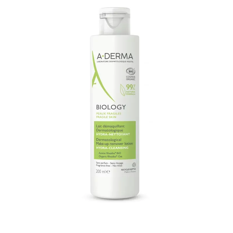 A-Derma Biology Lait Démaquillant Dermatologique 200ml - Univers Pharmacie