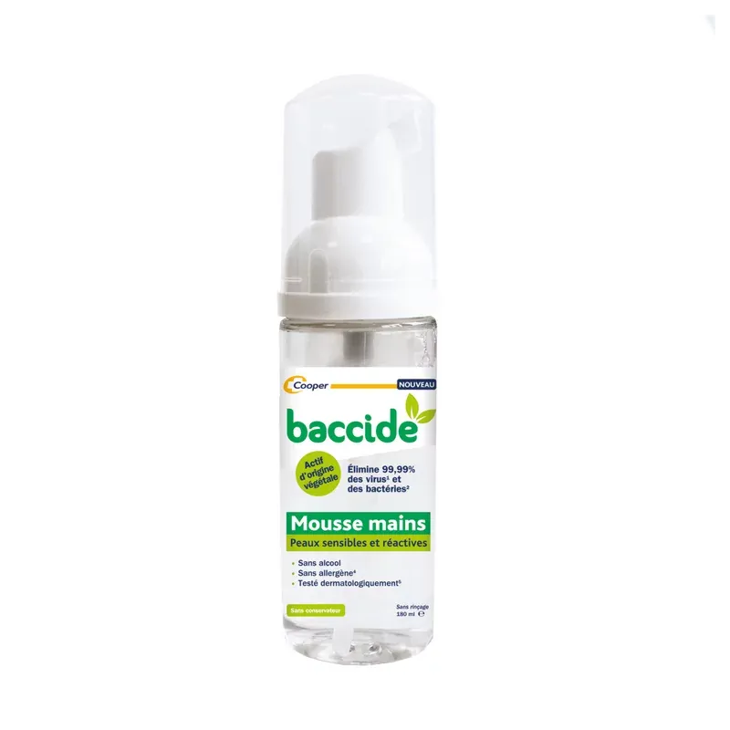 Baccide Mousse Mains Peaux Sensibles 180ml - Univers Pharmacie