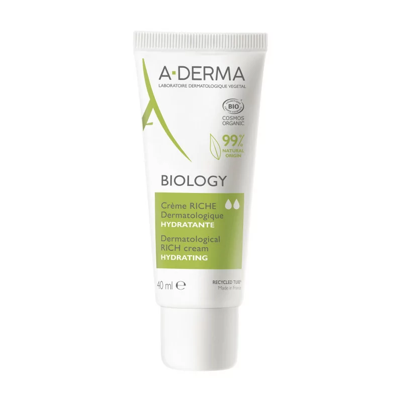 A-Derma Biology Crème Riche Hydratante 40ml - Univers Pharmacie