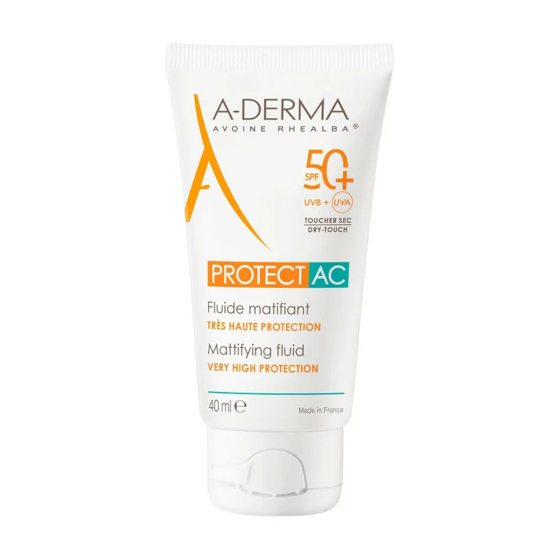 A-Derma Protect AC Fluide Matifiant Très Haute Protection SPF50+ 40ml - Univers Pharmacie