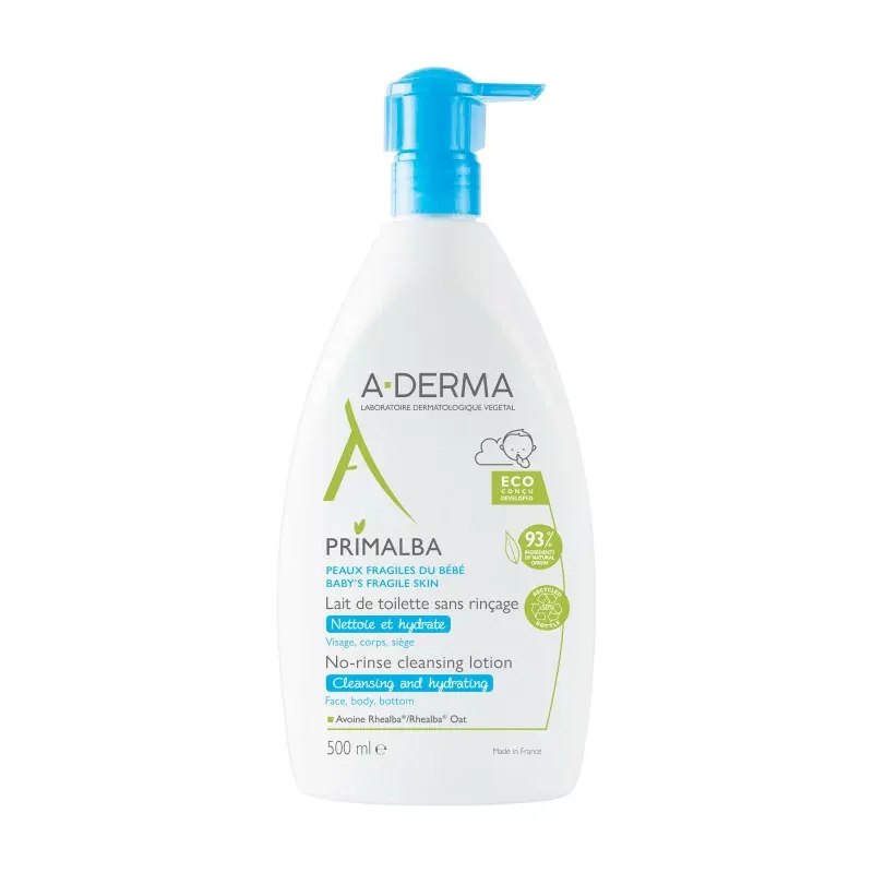 A-Derma Primalba Lait de Toilette Douceur Bébé 500ml - Univers Pharmacie