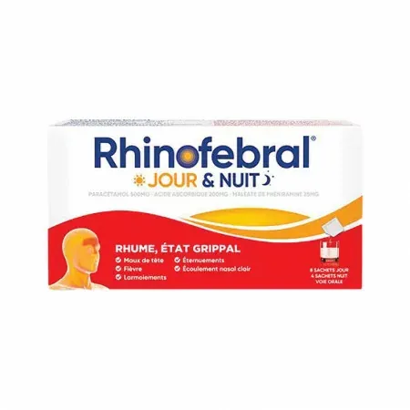 Rhinofebral Jour & Nuit 12 sachets - Univers Pharmacie
