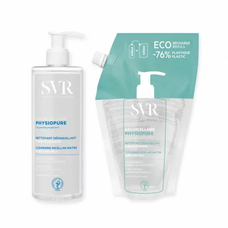 SVR Eau Micellaire Physiopure + Recharge 2X400ml - Univers Pharmacie