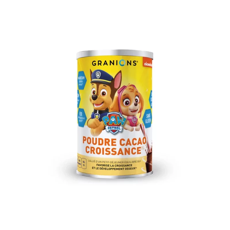Granions Poudre Cacao Croissance Paw Patrol 300g - Univers Pharmacie