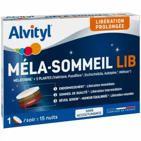 Alvityl Méla-Sommeil Lib 15 comprimés - Univers Pharmacie